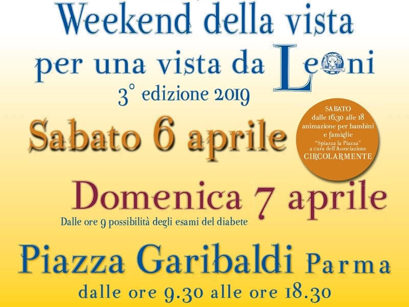 3° weekend della vista federottica 6-4-19