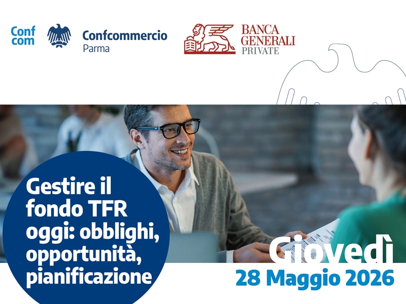 evento confcommercio parma e banca generali maggio 2026