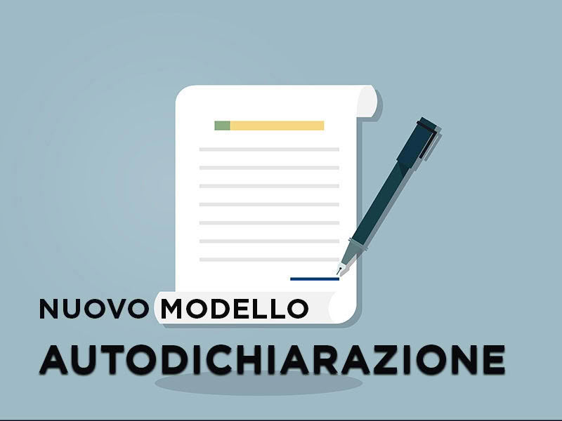 Nuovo modello per autodichiarazioni in caso di spostamento