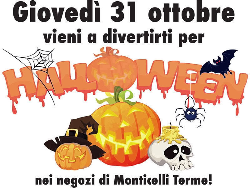 Festa di Halloween nei negozi di Monticelli Terme