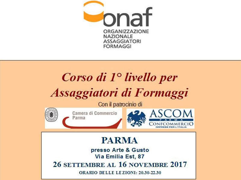 Corso assaggiatori formaggi Onaf