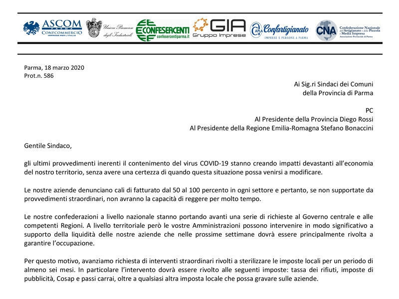 lettera associazioni ai sindaci 800x600